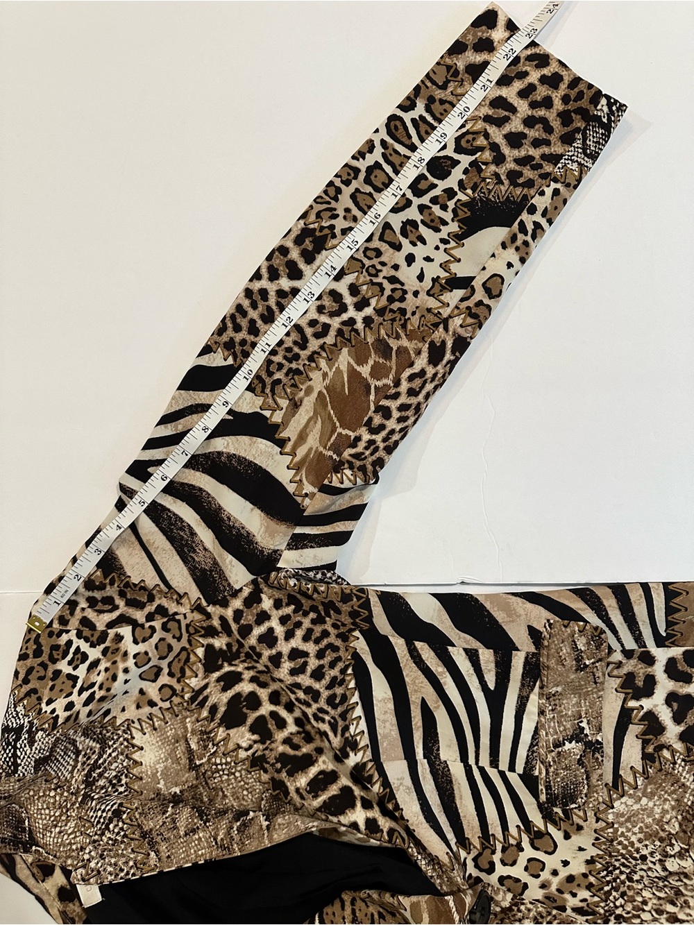 Chico’s Animal Print Patchwork Blazer Size 1 Leopard Zebra Snakeskin - Picture 6 of 9
